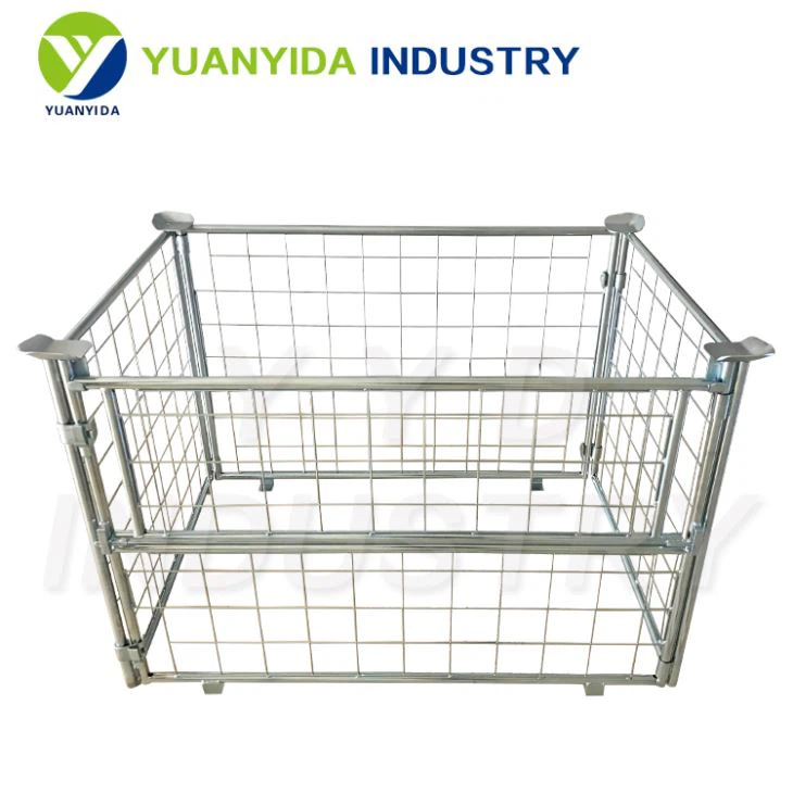 Collapsible Rock Stacking Wire Mesh Container